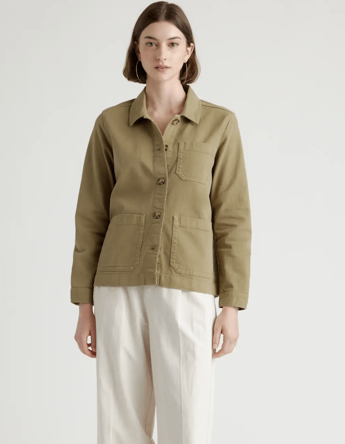 Organic Comfort Stretch Chore Jacket Back to School Clothes Shopping List